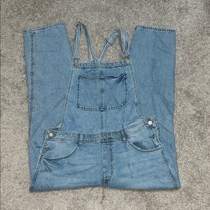 H&M distressed overalls